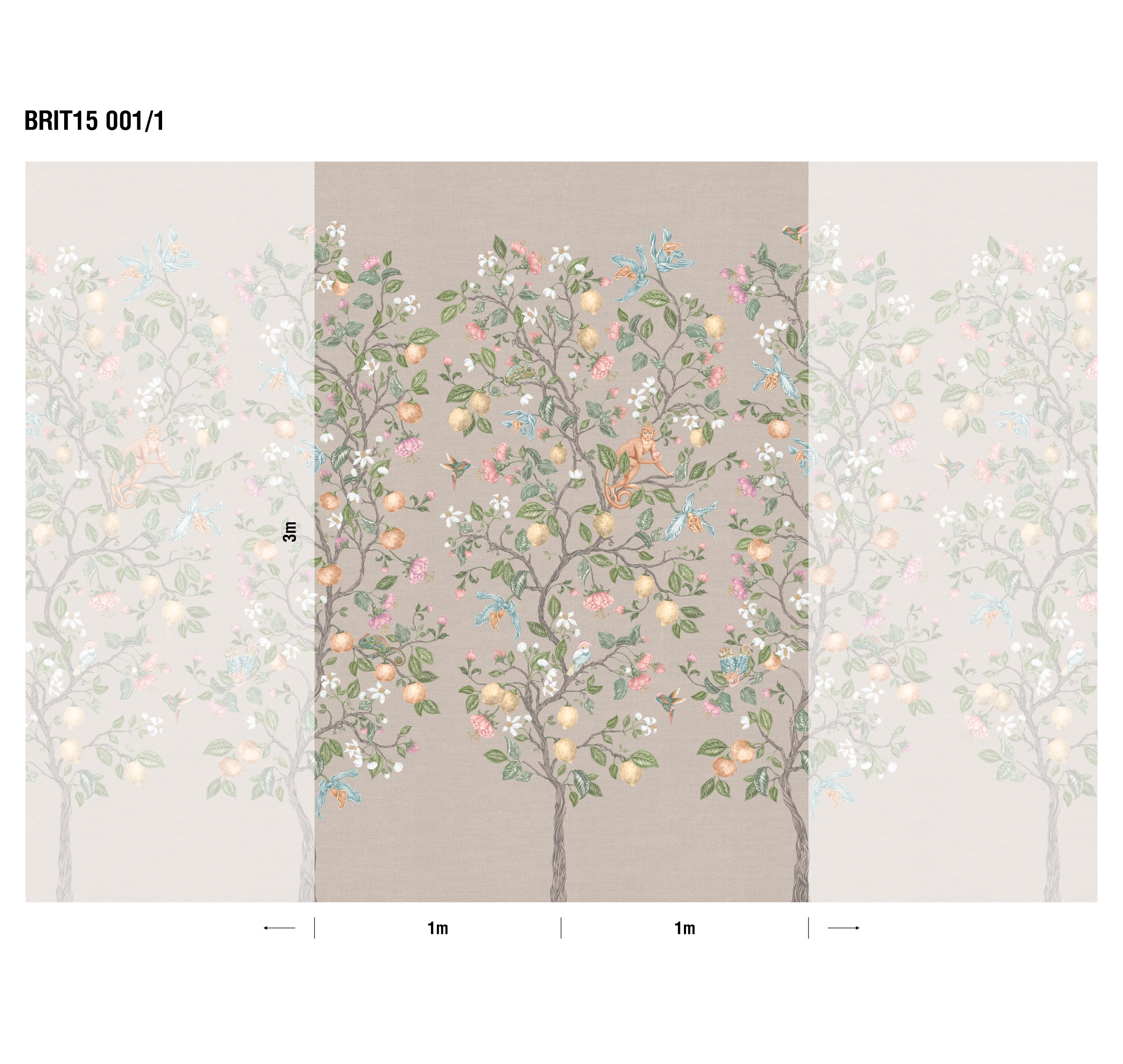 Панно Loymina British Style Garden Backyard Tea Party Brit 15 001/1 3×2